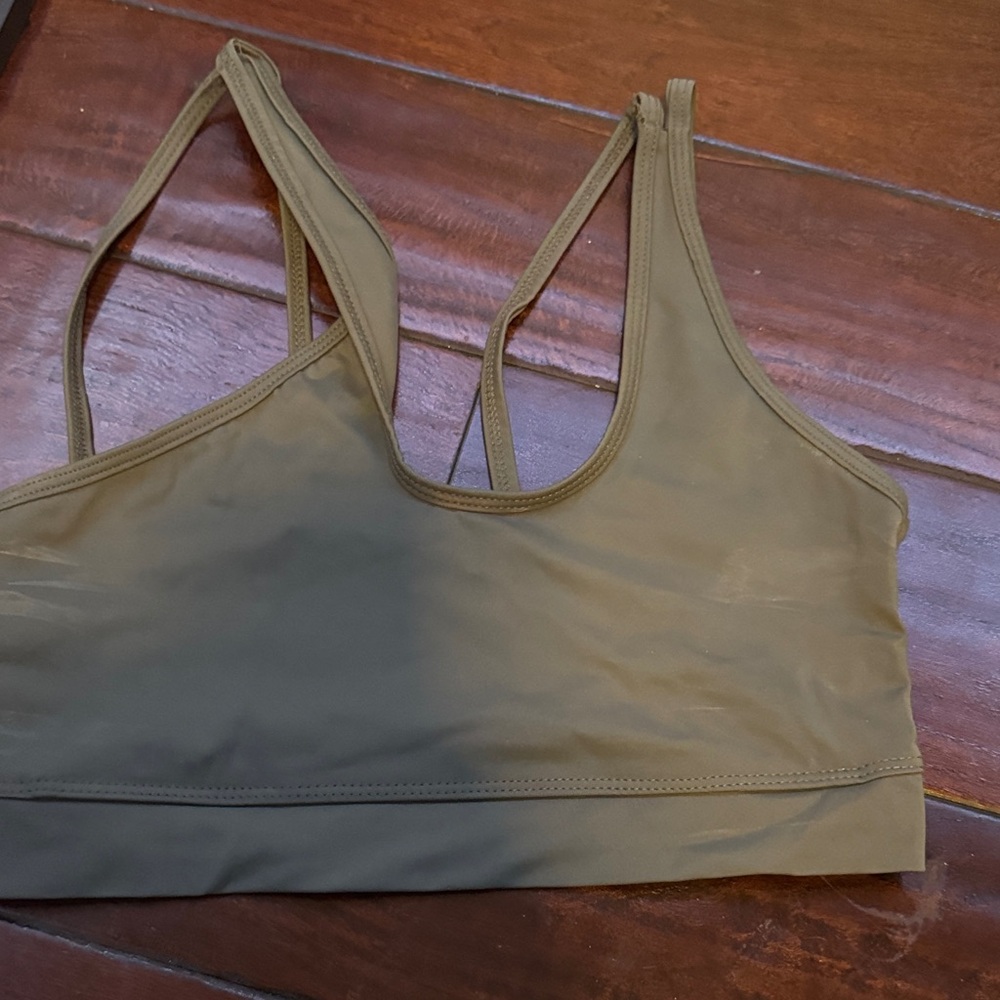 Olive Green Women's Sports Bra